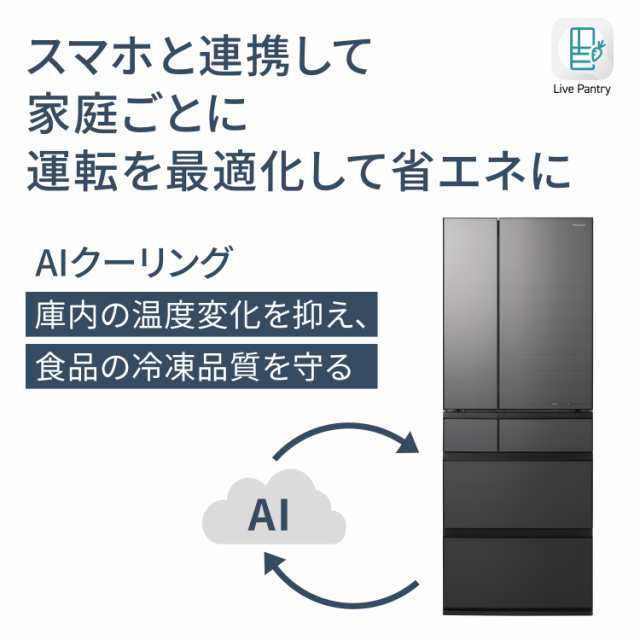 5年間延長保証込】Panasonic パナソニック 【Ａエリア限定配送】【標準配送設置無料】NR-F65WX1-H冷凍冷蔵庫WXタイプ【650L】ミスティスチールグレーの通販はau  PAY マーケット - ムラウチドットコム | au PAY マーケット－通販サイト