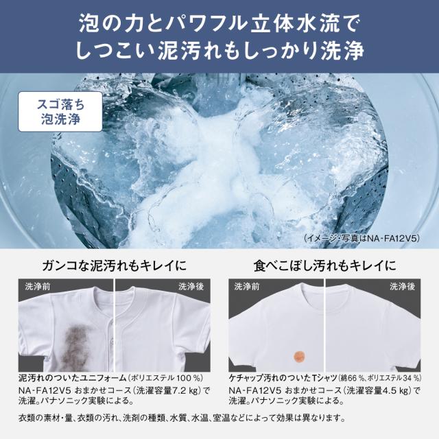 【5年間延長保証込】Panasonic パナソニック 洗濯機 8kg 縦型 全自動 FAシリーズ NA-FA8H5 W ホワイト「Aエリア限定配送」