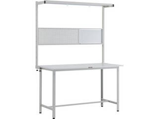 TRUSCO/トラスコ中山 【代引不可】HRAE型立作業台 W1500XD900 ツールハンガーフルセット付 ホワイト色 HRAE-1509THFS Wの通販は