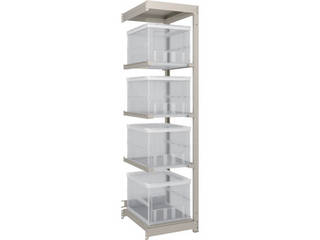 TRUSCO/トラスコ中山 【代引不可】M1.5型 オリコン保管タイプ H1800XW430XD595 TSK-O50B透明X4個付 連結 M1.5-6162U3-50LX4Bの通販は 23,214円