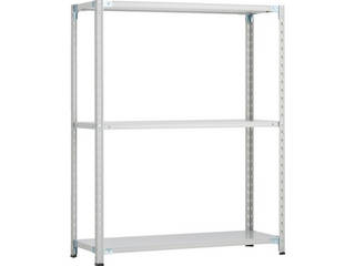 TRUSCO/トラスコ中山 【代引不可】CB型セミボルトレス軽量棚 1200X450XH1500 3段 ホワイトグレー色 CB-5443-WGの通販は