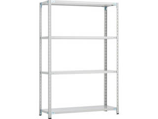 TRUSCO/トラスコ中山 【代引不可】CB型セミボルトレス軽量棚 1500X450XH1800 4段 ホワイトグレー色 CB-6544-WGの通販は 15,666円
