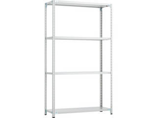 TRUSCO/トラスコ中山 【代引不可】CB型セミボルトレス軽量棚 1800X300XH21004段 ホワイトグレー色 CB-7634-WGの通販は