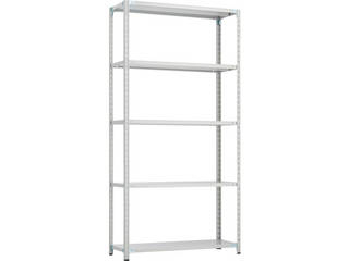 TRUSCO/トラスコ中山 【代引不可】CB型セミボルトレス軽量棚 1800X300XH2400 5段 ホワイトグレー色 CB-8635-WGの通販は 26,433円