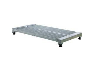 TRUSCO トラスコ中山 【代引不可】低床式アルミ製ステップ グレーチング仕様 900X600XH90〜120 TFSG-0960AL