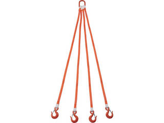 TRUSCO トラスコ中山 4本吊ベルトスリングセット 25mm幅X2m 吊り角度60°時荷重2.58t(最大使用荷重3t) G25-4P20-2.58