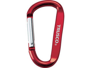 TRUSCO トラスコ中山 まとめ買い カラビナ 線径8mmX80mm D型 レッド100個 TKN880RBOXの通販は