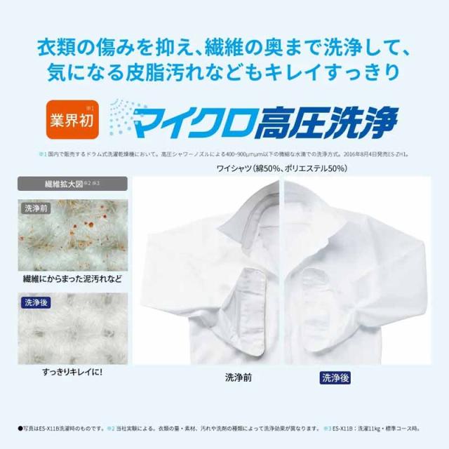 SHARP シャープ ドラム式洗濯機 洗濯10kg乾燥6kg 右開 プラズマクラスター ES-K10B-WR「関東1都3県限定」_2