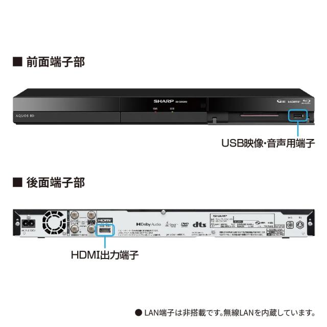 SHARP シャープ 2B-C20GW1 2TB ブルーレイディスクレコーダー AQUOS アクオス