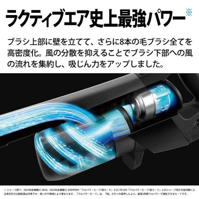 SHARP シャープ ■EC-PR10-Bコードレススティック掃除機「RACTIVE Airpower(ラクティブ エア)」ブラック系