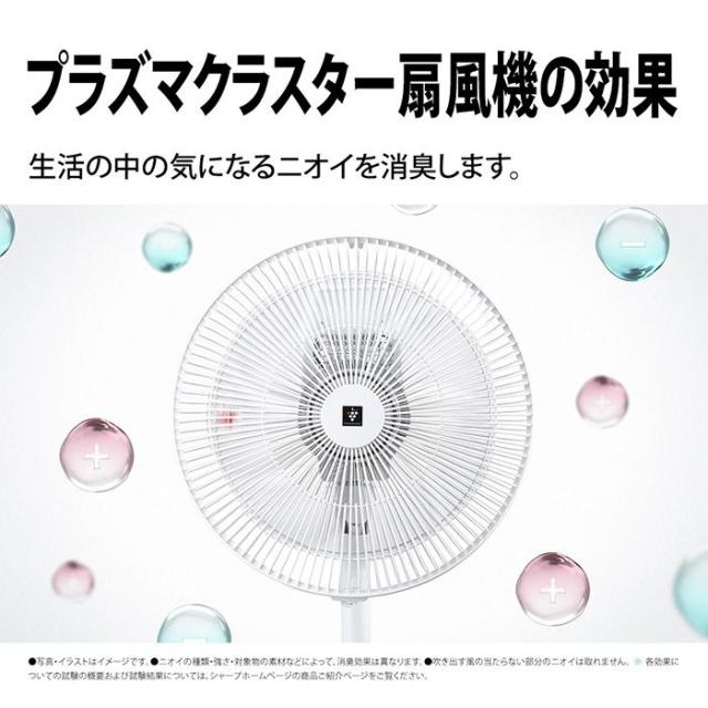 SHARP シャープ リビング扇風機 ACモーター 30cm7枚羽根 プラズマクラスター リモコン有 PJT3AS W ホワイト