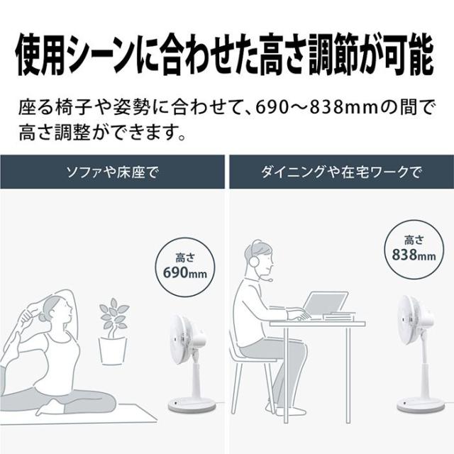 SHARP シャープ リビング扇風機 ACモーター 30cm7枚羽根 プラズマクラスター リモコン有 PJT3AS W ホワイト
