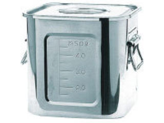 赤川器物製作所 AG18-8目盛付角キッチンポット(手付) 30cm 業務用 006322030 AKAGAWA 赤川器物製作所 １８−８ 目盛付 角型キッチンポット ３０cm