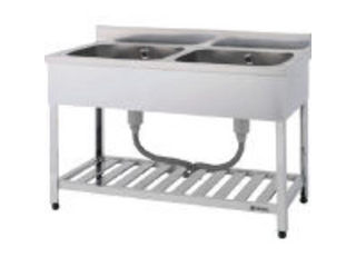 azuma/東製作所 【代引不可】二槽シンク(ホース付) 1000×600×800 HP2-1000の通販は