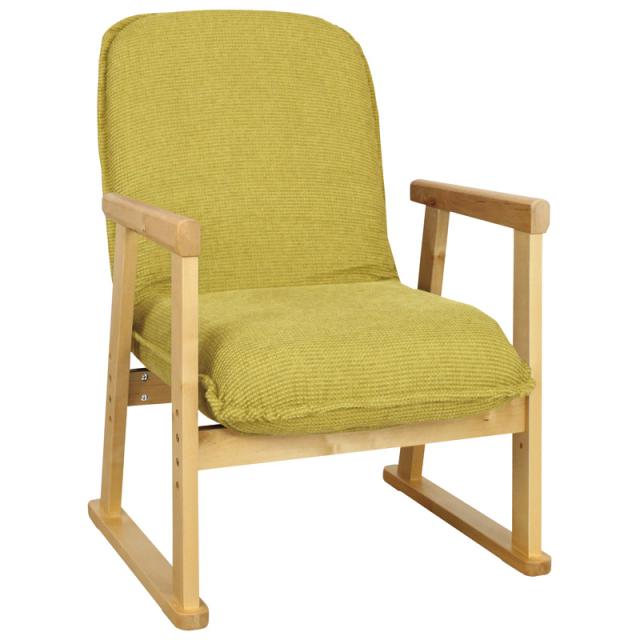 ミドルタイプリクライニング式チェア グリーンの通販は