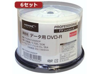 HIDISC/ハイディスク HI DISC 【6セット】 DVD-R(データ用)高品質 50枚入 TYDR47JNW50PX6