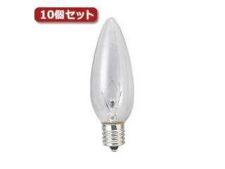 YAZAWA YAZAWA シャンデリア球 C32 E17 25W クリア10個セット C321725CX10