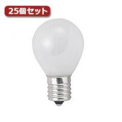 YAZAWA YAZAWA クリプトンミニランプ 40W形 口金E17 フロスト25個セット KS351736FX25