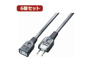 YAZAWA YAZAWA 【6個セット】耐トラ付延長コード  Y021010BKX6