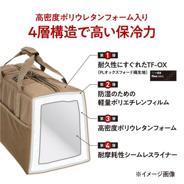 TENT FACTORY テントファクトリー ソフトクーラーバッグ ボクシー 36L ブラウン TFOFBXY36_7