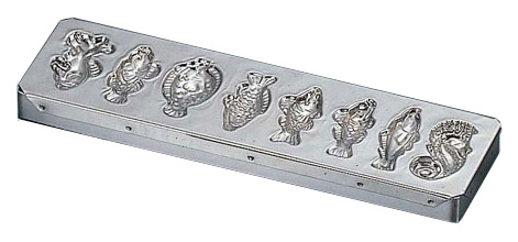 MATFER BOURGEAT マトファー・ブルジャ メタルチョコレートモルド／７６６１８ 深い魚シート８ヶ取