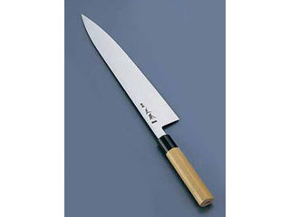 MASAMOTO 正本総本店 【正本】本霞　玉白鋼　水牛柄牛刀（両刃）／２４cm