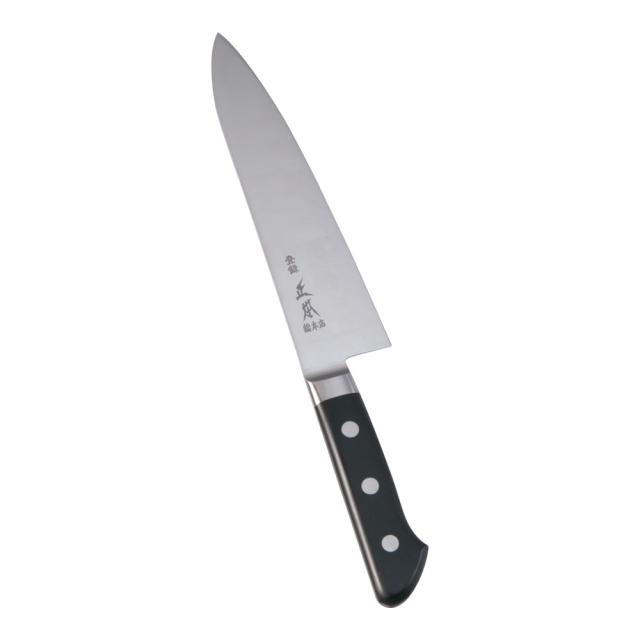 MASAMOTO 正本総本店 【正本】ハイパーモリブデン鋼　ツバ付牛刀／（両刃）１８cm