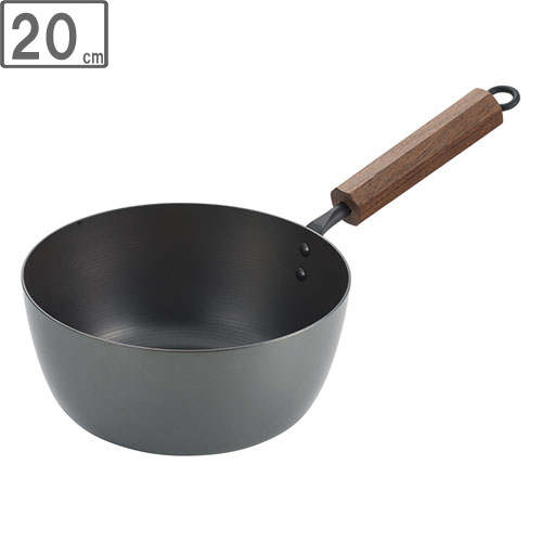田辺金具 わたしのこだわり 窒化鉄 片手鍋 リング付 20cm カレーやスープに じっくり煮込める TK-5922
