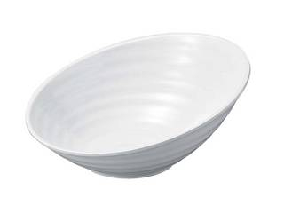 WAKAIZUMI 若泉漆器 ニューホワイト　ロクロ目ハス切盛鉢　40cm