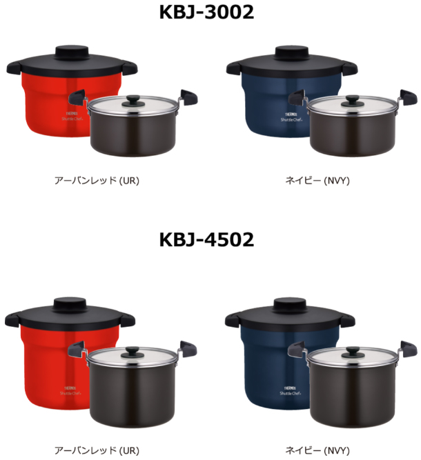 THERMOS サーモス KBJ-3002-NVY(ネイビー)　真空保温調理器シャトルシェフ 2.8L(3〜5人用)｜詳細画像