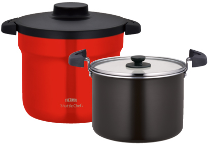 THERMOS サーモス KBJ-4502-UR(アーバンレッド)　真空保温調理器シャトルシェフ 4.3L(4〜6人用)の通販は 9,344円