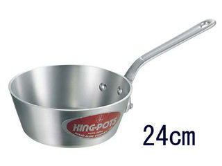 NAKAO 中尾アルミ製作所 アルミ　キング　テーパー鍋（目盛付）２４cm