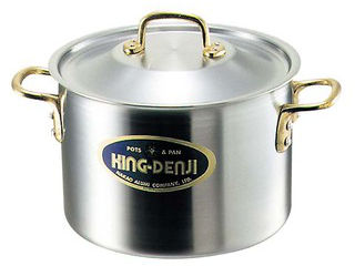 NAKAO(中尾) キングデンジ 浅型片手鍋 (目盛付) 15cm 1L φ163 IH/ガス兼用鍋 No.4823100 浅型片手鍋 ステンレス製 [IH・ガス] 15~30cm 全6サイズ