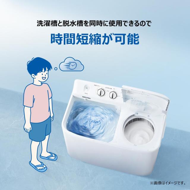 Haier ハイアール 二槽式洗濯機 洗濯5.5脱水5.0kg JW-HSW50A W ホワイト「Bエリア限定配送」_5
