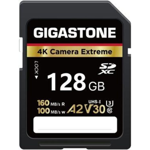 Gigastone SDカード 128GB UHS-1U3 V30 A2スペック 最大読み取り速度160MB/s Camera Extreme GJSX-128GBA2V30