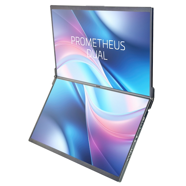 UNIQ ユニーク フルHD対応 15.6型デュアルワイド液晶ディスプレイ/Type-C、HDMI/ブラック/スピーカー/IPS UQ-PM15W-Q
