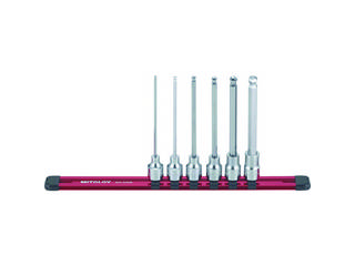 MITOLOY/水戸工機 3/8 ヘックスソケット ボールポイント ロング ホルダーセット 6コマ7点 HHB307ML