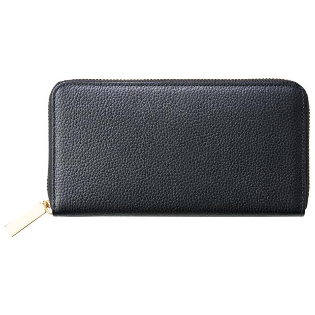 ★★★シュリンクレザーラウンドファスナー長財布 ブラックの通販は 24,420円