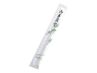 白揚８寸紙完封箸　松葉柄　楊枝入 （１ケース４０００膳入）