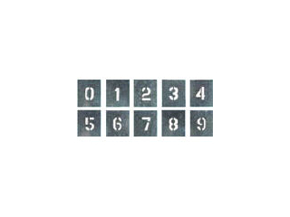 TSUKUSHI/つくし作業場 吹付本塁 数詞(0〜9) 10枚組 大大きさ J-91C