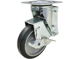 YUEI CASTER ユーエイ クッションキャスター 125径 自在車 ストッパー付 ゴム車輪 SHSKY-S125NRBDS-30の通販は