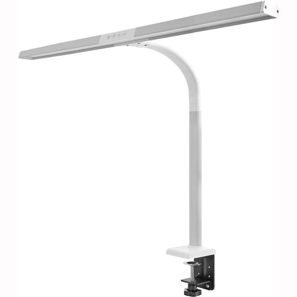 TAIGASHOJI 大河商事 wasser42 ワイド80cm 広々セードLEDデスクライト クランプ式 ホワイト
