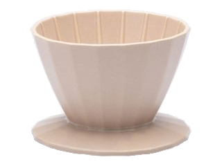 京陶 KYOTOH KTK-004 コーヒードリッパー ドリッパー 4杯用 日本製 KAKU-KAKU COFFEE DRIPPER 4cups カプチーノベージュ