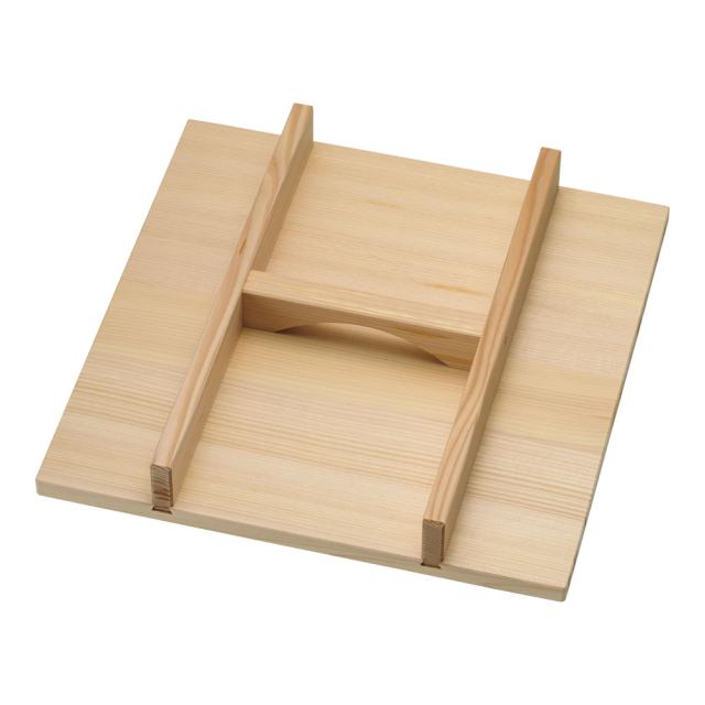 MIYABI 雅漆工芸 木製 角セイロ用 手付蓋(サワラ材) 30cm用