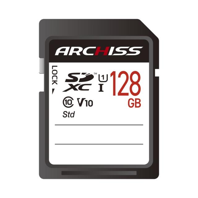 ARCHISITE アーキサイト ARCHISS SDXCカード 128GB UHS-1 Class10 AS-128GSD-SU1