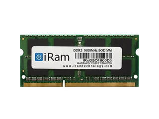 iRam Technology IR8GSO1600D3 MacBookPro用メモリ  DDR3-12800 4GB SO-DIMM