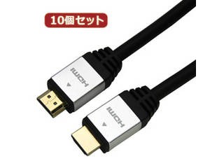 HORIC 【10個セット】 HORIC HDMIケーブル 1m シルバー HDM10-882SVX10の通販は 7,047円