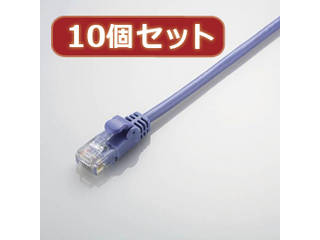 ELECOM エレコム 【10個セット】 エレコム やわらかLANケーブル(Cat5E準拠) LD-CTY/BU5X10