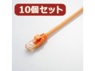 ELECOM エレコム 【10個セット】 エレコム Gigabit やわらかLANケーブル(Cat6準拠) LD-GPY/DR1X10