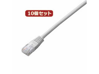 ELECOM エレコム 【10個セット】 エレコム　Cat5e準拠LANケーブル LD-CTN/WH5X10の通販は